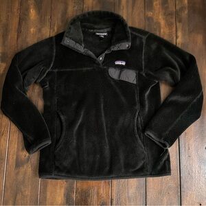 Women’s Patagonia Re Tool Snap T Black Fleece Pullover Jacket